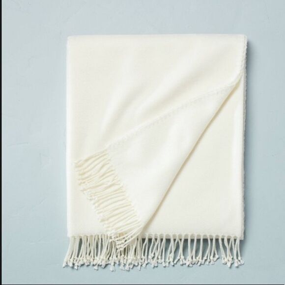 Hearth & Hand Magnolia fringe throw blanket - Picture 1 of 8